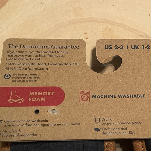 🆕 🎄LiL Bear 🐻, Dearfoams Slippers, Kids, Size 2/3, NWT, Memory Foam - Picture 5 of 8